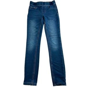 Justice Skinny SLIM 8 Girls Denim Distressed Blue Jeans